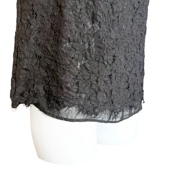 Lulu’s Ethereal View Black Lace Off-the-Shoulder Top size XL - Picture 6 of 10